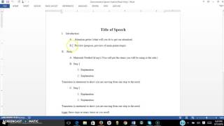 Demonstrative Speech Outline Overview [upl. by Michell261]