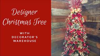 Designer Christmas Tree Decorating Tutorial [upl. by Adnot]