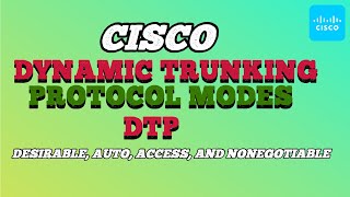 Cisco Dynamic Trunking Protocol Modes DTP Desirable Auto Access and Nonegotiable [upl. by Ahtela]