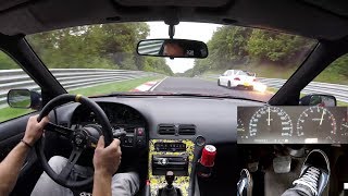 Nissan 200SX on slippy Nürburgring Nordschleife S13 CA18DET 17082019 日産 ニュルブルク 4K [upl. by Iridissa312]