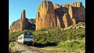 Cab ride Renfe 596 ZaragozaCanfranc HD [upl. by Welcy832]