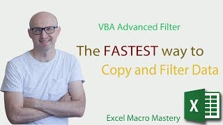 VBA Advanced Filter  The FASTEST way to Copy and Filter Data [upl. by Tomasz]