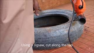 How to cut old tyres [upl. by Devaney]