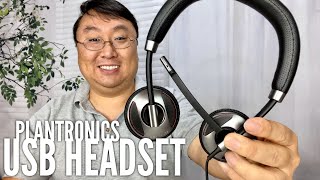 Plantronics Blackwire Wired USB Headset Review [upl. by Adnola779]