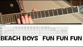 Beach Boys Fun Fun Fun Guitar Chords Lesson amp Tab Tutorial [upl. by Kciredes]