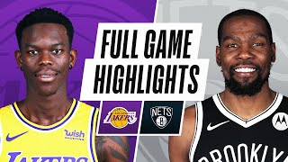 LAKERS at NETS  FULL GAME HIGHLIGHTS  April 10 2021 [upl. by Leirza]