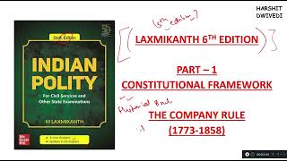 Indian Polity by M Laxmikanth Video 1  Historical Background The Company Rule 17731858 [upl. by Gannon286]