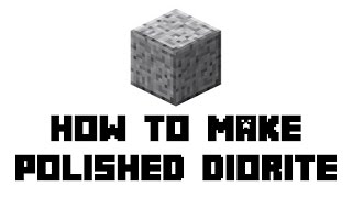 Minecraft Survival How to Make Polished Diorite [upl. by Annay]