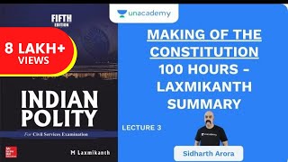 L3 Making of The Constitution  100Hour  Laxmikanth Summary  UPSC CSEIAS 2020  Sidharth Arora [upl. by Lumbard]