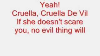 Cruella De Vil Lyrics [upl. by Nelg843]