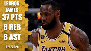 LeBron drops 37 in showdown with Giannis in Lakers vs Bucks  201920 NBA Highlights [upl. by Bokaj]