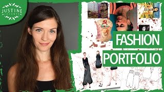 How to create a fashion portfolio  TUTORIAL Parsons fashion design major  Justine Leconte [upl. by Dael]