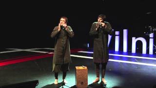 Jews Harp Listen and You Will Hear It Valentinas amp Viaceslavas at TEDxVilnius [upl. by Cired402]