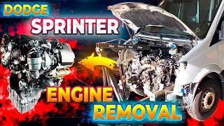 2008 Dodge Sprinter Speed Engine Removal [upl. by Buehrer]