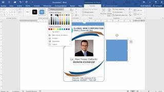Cómo hacer una Credencial o Gafete en Word [upl. by Annaigroeg]