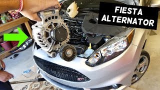 FORD FIESTA ALTERNATOR REPLACEMENT REMOVAL MK7 ST GENERATOR [upl. by Kinom]