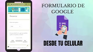 Cómo hacer un formulario de Google desde celular [upl. by Elonore591]