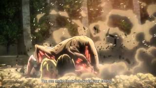 Eren Titan Form vs Annie Titan Form Final Battle Shingeki No Kyojin  SNK [upl. by Damalus]