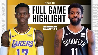 Los Angeles Lakers at Brooklyn Nets  Full Game Highlights [upl. by Alana995]