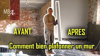 Comment bien plafonner un mur [upl. by Darnok]