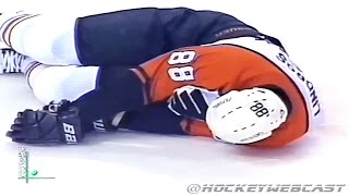 Scott Stevens DESTROYS Eric Lindros  ECF 2000 Full Incident [upl. by Mariele]