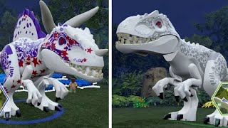 LEGO Jurassic World  Indominus Rex Unlock Location  Gameplay Skeleton amp Custom Dinosaur Showcase [upl. by Arelc]