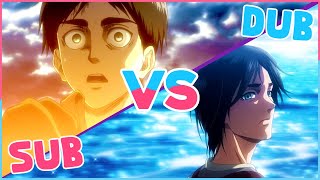 Eren Jaeger  NORMIES DECIDE Sub vs Dub [upl. by Anirdnajela]