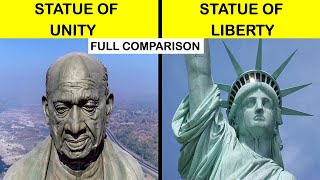 Statue of unity vs Statue of liberty Full Comparison UNBIASED in Hindi [upl. by Eisac]