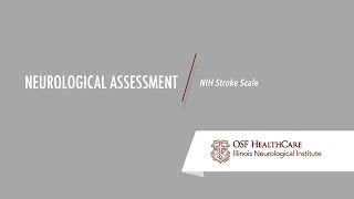 Neurological Assessment  NIH Stroke Scale [upl. by Enialem]