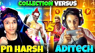 Pn Harsh VS Aditech Most Rare Collection Versus  1 Carore Rupees 🤑 Challenge  Garena Free Fire [upl. by Zeena]