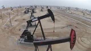 Aerial view of Kern River Oil Field in California [upl. by Nelra939]