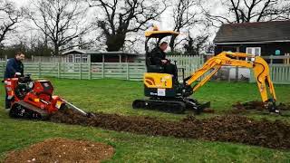 Ditch Witch CX24 trencher VS Mini Digger [upl. by Aurthur575]