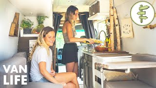 VAN LIFE TOUR  Living FullTime in a Beautiful Tiny Home Conversion [upl. by Cristin207]