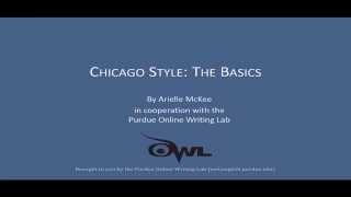 Chicago Style The Basics [upl. by Aicel]