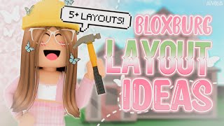 Bloxburg FREE HOUSE LAYOUT IDEAS  5 Layouts  Roblox  auvelva ♡ [upl. by Aeslehs]