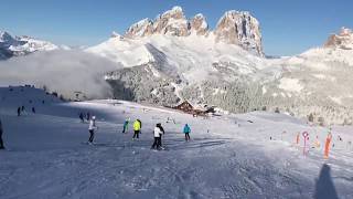 Canazei Belvedere ski area Val di Fassa Dolomiti [upl. by Stock]