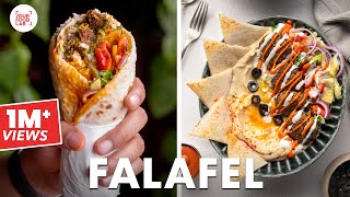 Falafel Recipe  Falafel Shawarma  Hummus  Falafel Wrap  HomeMade Tahini  Chef Sanjyot Keer [upl. by Etem752]