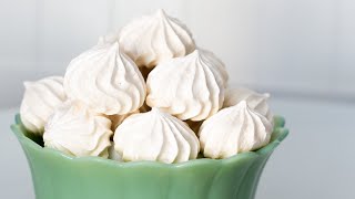 Vanilla Meringue Cookies Recipe  meringue kisses [upl. by Annayk]