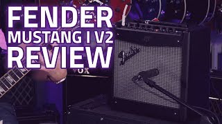 Fender Mustang I V2 Guitar Amplifier Combo Demo Review [upl. by Duomham]