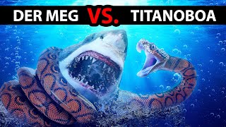 Megalodon VS die größte Schlange der Welt — WER GEWINNT [upl. by Infield60]