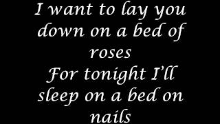 Bon Jovi  Bed of roses lyrics [upl. by Rusert]