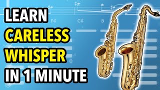 Careless Whisper Sax Tutorial  Saxplained [upl. by Yalahs]