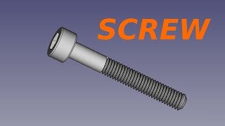 Freecad course  screw [upl. by Urdna994]