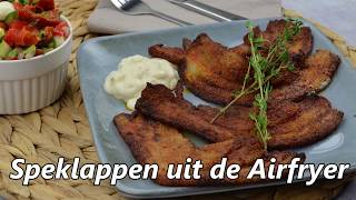 Airfryer basic recept Speklappen uit de Airfryer [upl. by Mendy]