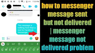 how to messenger message sent but not delivered  messenger message not delivered problem [upl. by Sheply]