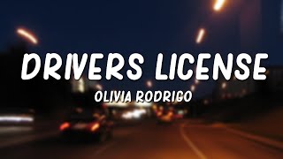 Olivia Rodrigo  drivers license Lyrics [upl. by Ahsimac346]