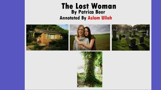 The Lost Woman By Patricia Beer Annotated [upl. by Bolten]