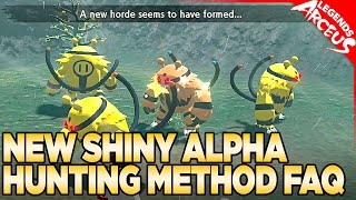 New Shiny Alpha Hunting Method FAQs  Pokemon Legends Arceus [upl. by Awahsoj952]