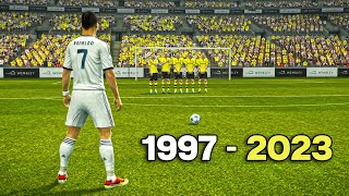 Free Kicks From PES 1997 to 2023 [upl. by Akinajnat]