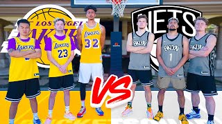 Nets vs Lakers INSANE NBA Basketball Challenges [upl. by Farmer660]